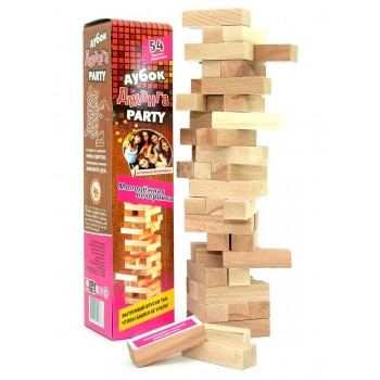 Настольная игра "Джанга  - Застольная" (33х7,5х7,5 см) 54 блока, дерево дуб