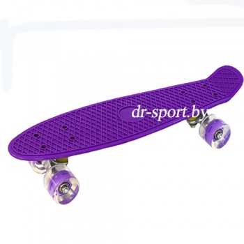Скейтборд  со светящимися колесами AR-39 фиолетовый