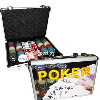 Набор для покера в кейсе (200 фишек+ 2 колоды карт) 7104MY-116