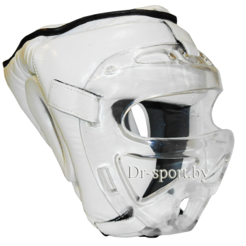 Шлем защитный карате с поликарбонатной маской Ayoun 955 M белый