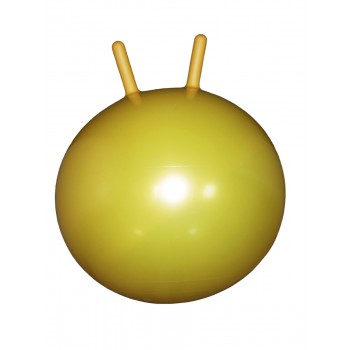 Мяч гимнастический Arpax Д-55 с рожками желтый металлик